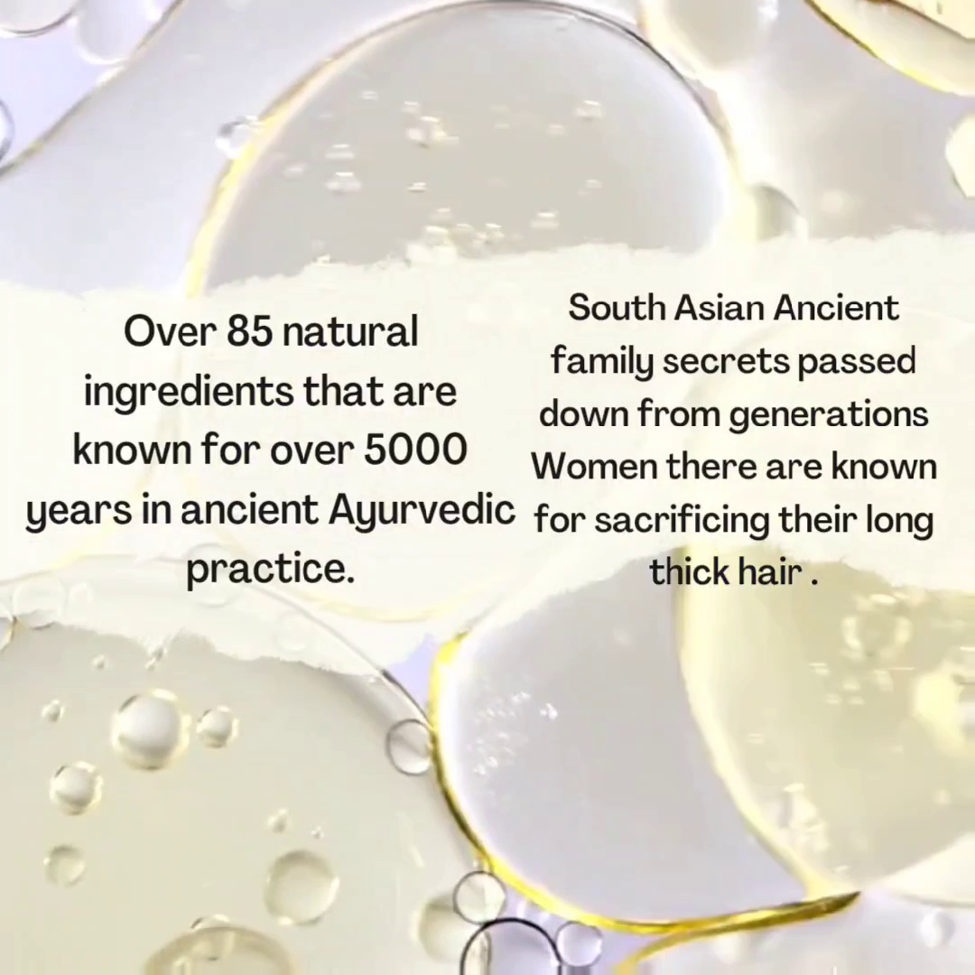 Over 85 natural ingredients that are known for over 5000 years in ancient Ayurvedic practice.